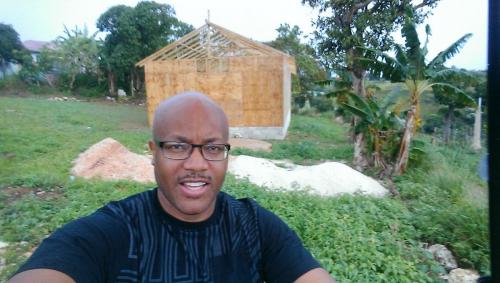 Rodrick Walters at church planting site in Manchester, Jamaica