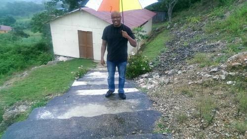 Rodrick Walters visiting newly planted church in Manchester, Jamaica