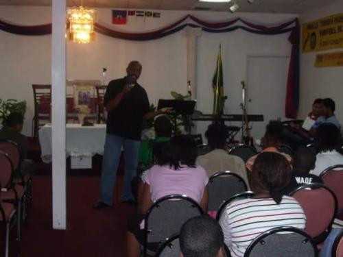 Rodrick speaking at Youth Conference